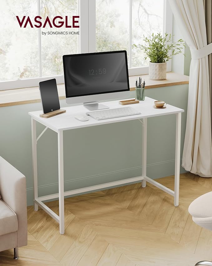 VASAGLE Computer Desk, Office Work Desk, 19.7 x 39.4 x 29.9 Inches, - Image 2