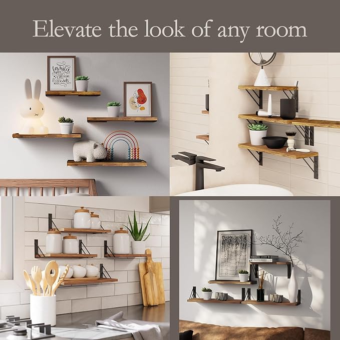 BAYKA Wall Shelves for Bedroom Decor, Floating Wall Shelves for Living Room - Image 4