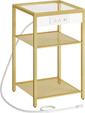 HOOBRO End Table with Charging Station, Side Table with USB Port & Power Outlets by HOOBRO