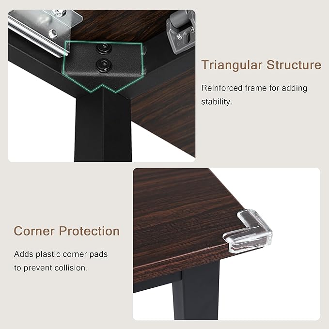 7-Piece Dining Table Set, Mid Century Modern Dinner Table - Image 7