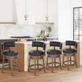 COLAMY Swivel Bar Stools Set of 4, 25 Inch Wood Swivel Barstools by COLAMYINC