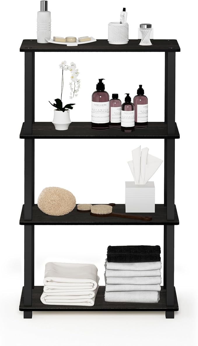 Furinno Turn-N-Tube 4-Tier Multipurpose Shelf Display Rack, Square Tube - Image 4