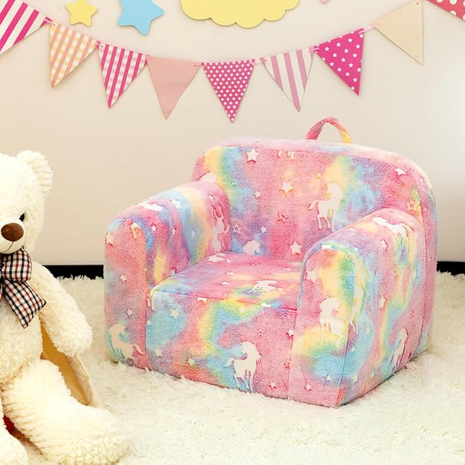 ALIMORDEN Kids Ultra-Soft Snuggle Foam Filled Chair, Cuddly Sherpa Reading Couch - Image 8