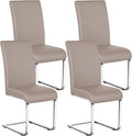 Yaheetech Dining Chairs Set of 4 Modern Faux Leather Upholstered Dining Room by Yaheetech