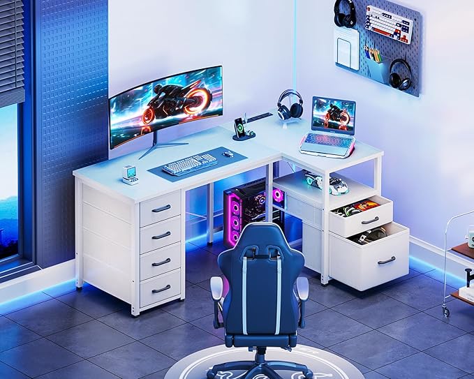 Coleshome L Shaped Computer Desk - Image 9