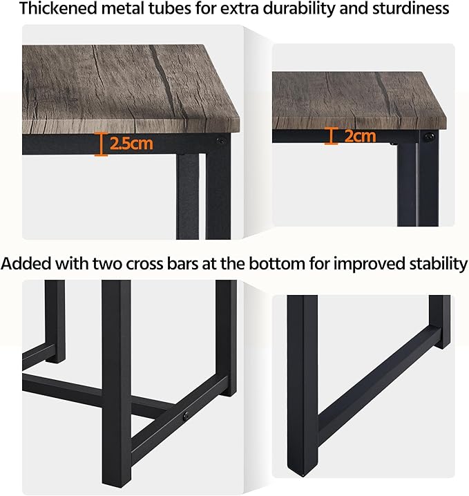 Yaheetech 3 Piece Dining Table Set - Image 8