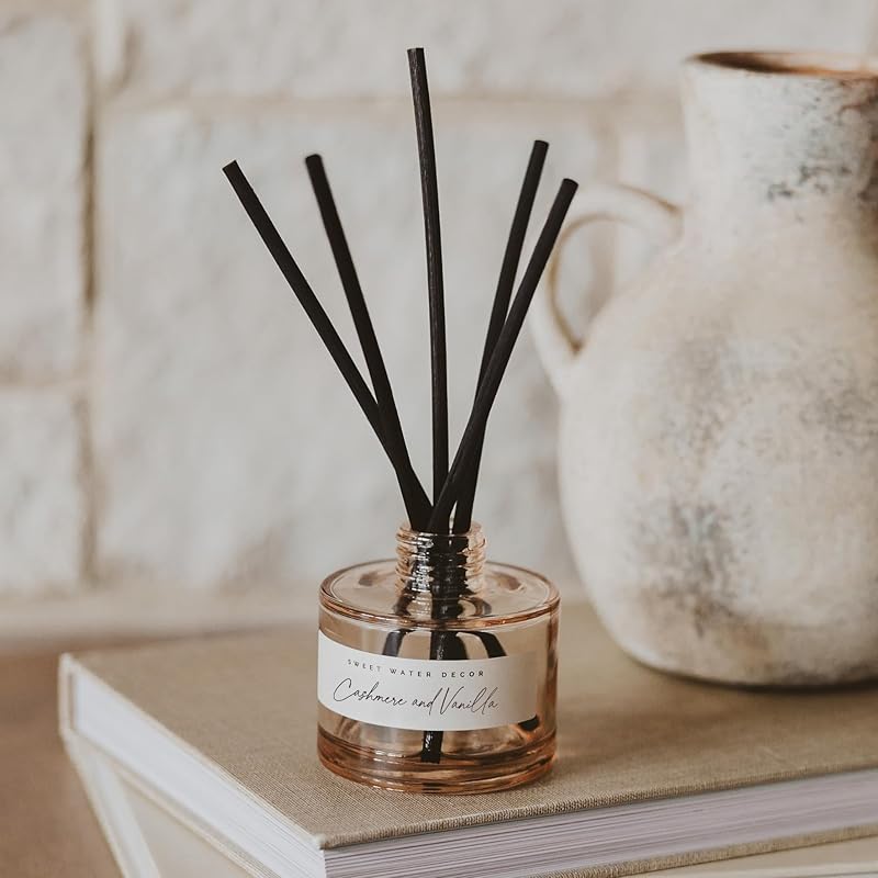 Sweet Water Decor Cashmere and Vanilla Reed Diffuser – Room Decor Aesthetic - Image 4
