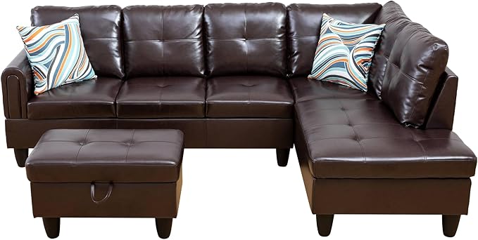 L Shaped Sectional Couch with Otttoman, Apartments - Image 6