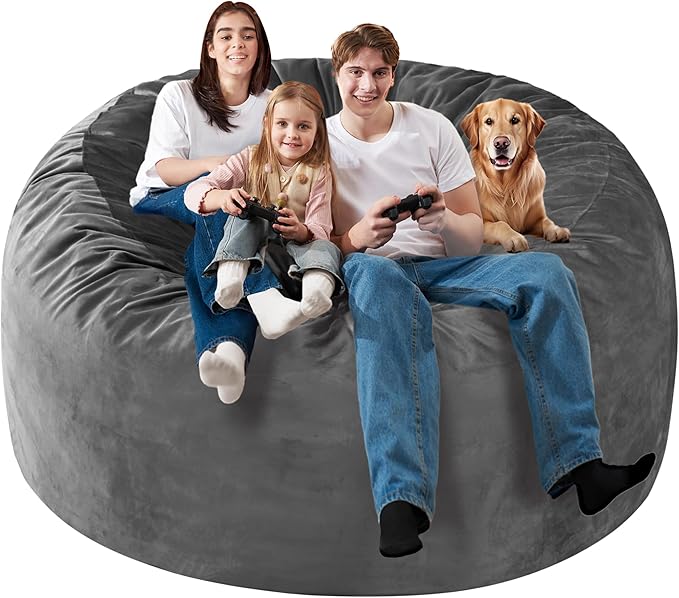 Homguava 6FT Bean Bag Chair Giant BeanBag - Image 5