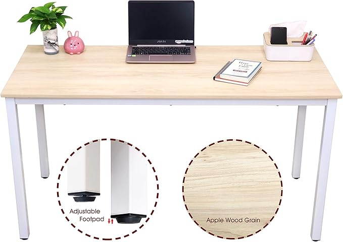55 inch Large Computer Desk Wood, Modern Simple Style Desk - Image 5