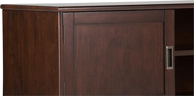 SIMPLIHOME Draper SOLID HARDWOOD 60 inch Wide Mid Century Modern TV Media Stand - Image 6