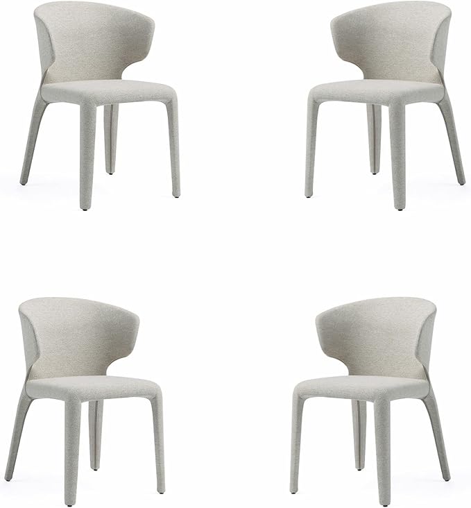 Manhattan Comfort Conrad Mid Century Modern Dining Chairs Woven Tweed by ManhattanComfort