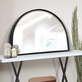 WAMIRRO Minimalist Black Arched Mirror, Window Pane Farmhouse Wall Mirrors Decor by WAMIRRO
