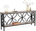 LITTLE TREE Sofa Table, 70.9 Inch Industrial Behind Couch Table by LITTLETREE