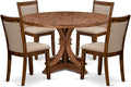 I7MZ5-50N-04 5-Pc Dining Room Set Includes a Pedestal Round Table and 4 Light by LuxebyEastWestFurniture
