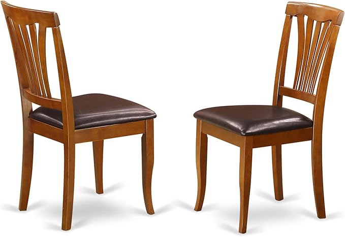East West Furniture PLAV9-SBR-LC 9 Piece Dining Room Table Set Includes an Oval - Image 5