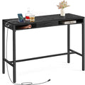 VASAGLE Bar Table with Power Outlets, 47.2 Inches Long Bar Height Pub Table by VASAGLEbySONGMICSHOME