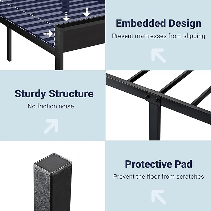 Allewie Twin Size Platform Bed Frame - Image 6