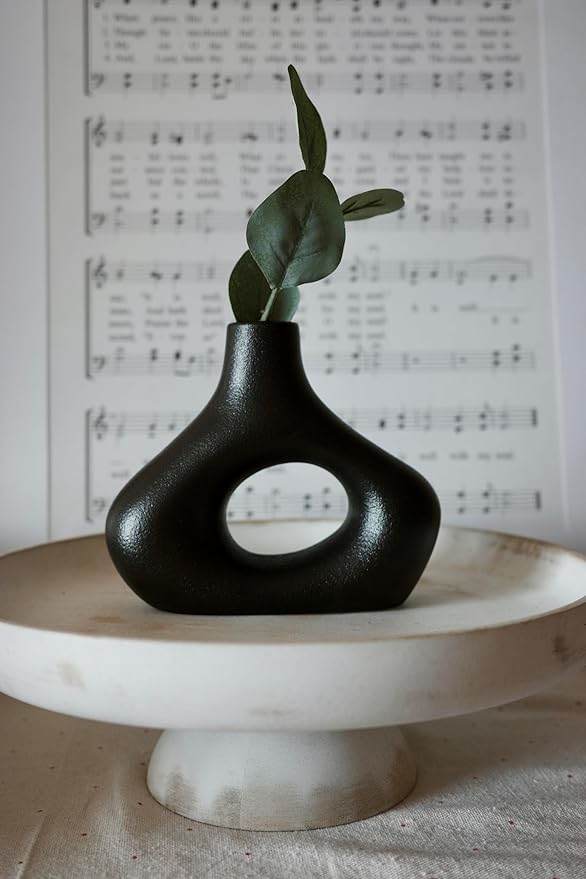 Carrot's Den Donut Vase, Olive Plant, Living Room, Modern Home - Image 3