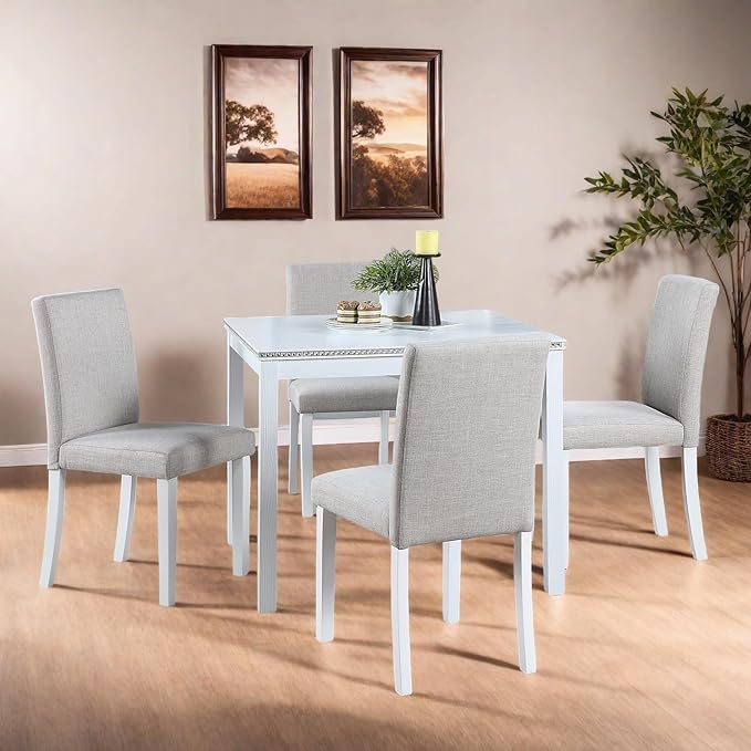Dining Table Set for 4, 5-Piece Dining Room Table Set - Image 5