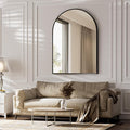 BEAUTYPEAK 30"x40" Arch Bathroom Mirror, Wall Mounted Vanity Metal Frame Mirror by BEAUTYPEAK