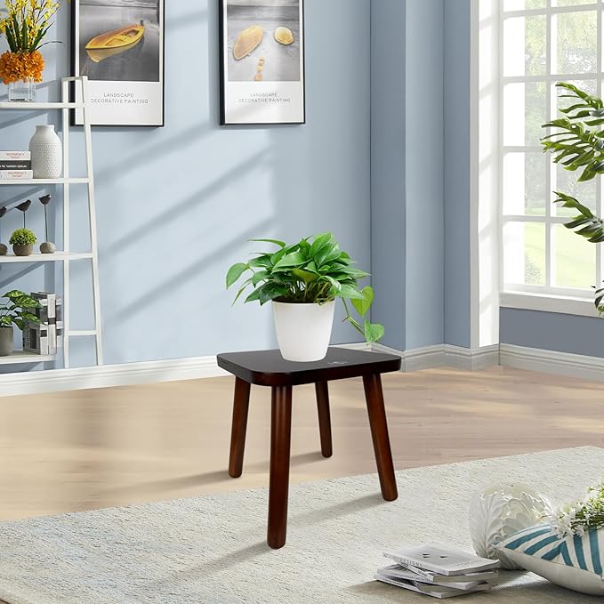 BEE&OAK Wooden Step Stools for Adults, Solid Rubber Wood Non-Slip Step Foot - Image 6