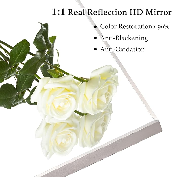 26x40 Inch Silver Bathroom Mirror - Image 4