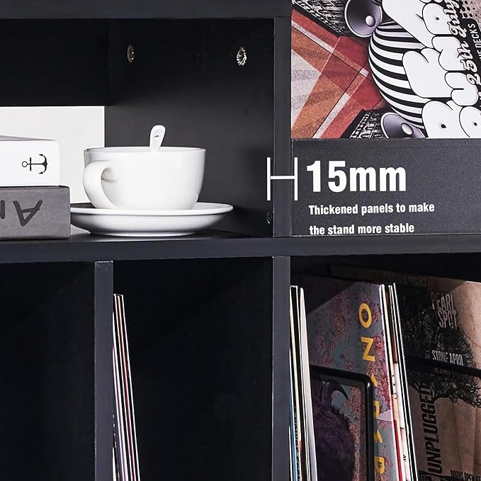 Record Player Stand, Large Record Player Table Cabinet - Image 7