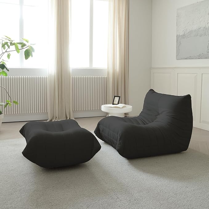 Luxury Sofa Couch Chair, Lazy Floor Seating, Fireside Bean Bag Chair, Ergonomic - Image 8