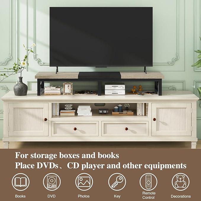 IBUYKE 45" Large TV Riser for 32-60 inch TV, Tabletop Short TV Stand - Image 2