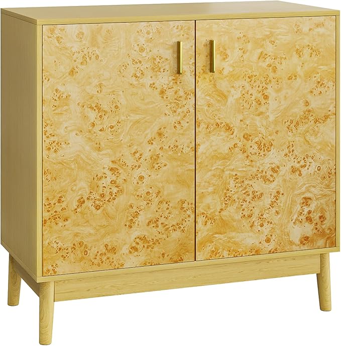 Buffet Cabinet with Storage, Accent Cabinet with 2 Decor Doors, Sideboard - Image 6