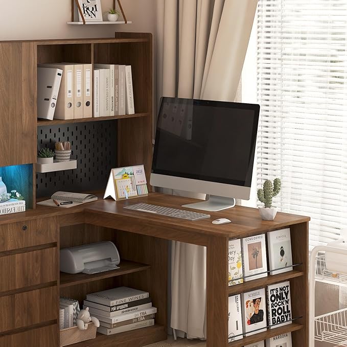 KEIKI L Shaped Home Office Desks - Image 6