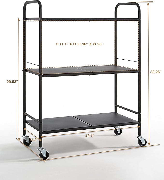 SunnyPoint Metal Rolling Organizer Utility Craft Cart - Image 6