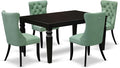 East West Furniture LGDA5-BLK-22 5 Piece Dining Set Contains a Rectangle Wooden by EastWestFurniture