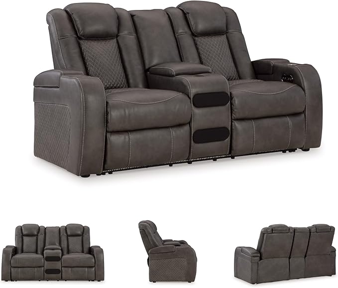 Signature Design by Ashley Fyne-Dyme Contemporary Power Reclining Loveseat - Image 7