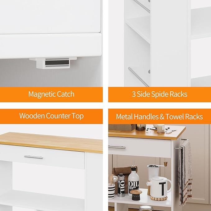 Shintenchi Kitchen Island on Wheels - Image 4