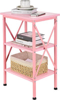 VECELO End Table, Bedside Table, X-Design Reinforced Nightstands, Side Table by VECELO