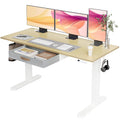 Seang Standing Desk with Drawer, 3 Memory Height Settings with Cable Grommets & by Unknown