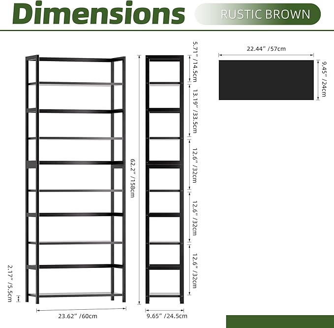 5-Tier Bamboo Wood Ladder Bookshelf, Tall Display Storage Shelf, Large Bookcase - Image 3