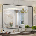 CHAMROR 55x36 Inch Black Metal Framed Bathrrom Mirror by CHARMOR