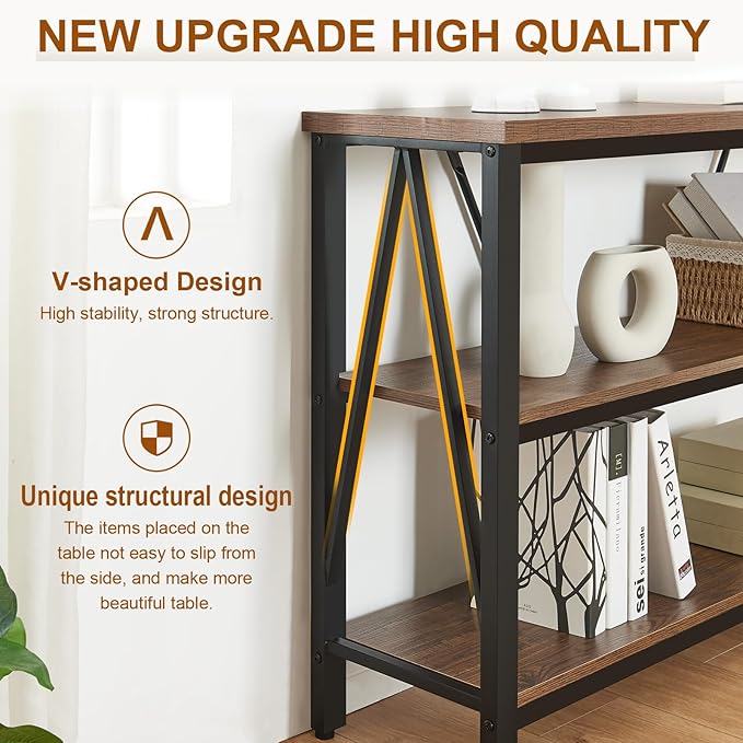 HOMISSUE Entryway Console Table, Rustic Couch - Image 5