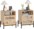 Vabches End Table Industrial Style Nightstand by Vabches