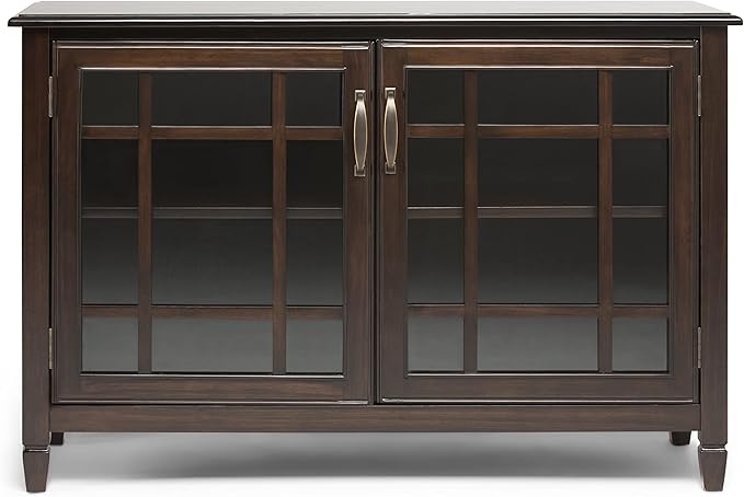 SIMPLIHOME Connaught SOLID WOOD 46 inch Wide Traditional Low Storage Cabinet in - Image 5