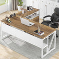 Tribesigns L Shaped Desk with Drawer, 2 Piece Home Office Furniture by Tribesigns