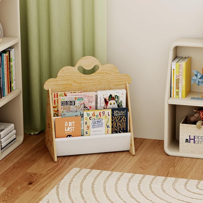Wood Kids Bookshelf, Montessori Bookshelf, Suitable Kids Rooms, Nursery & - Image 7