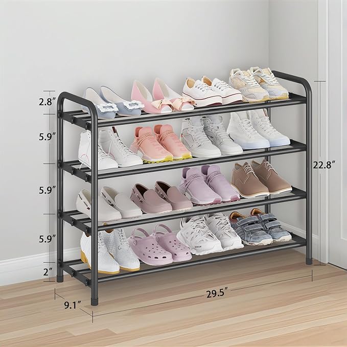 KANAV 4-Tier Expandable Shoe Rack – Adjustable Shoe Organizer & Shoe Storage - Image 3