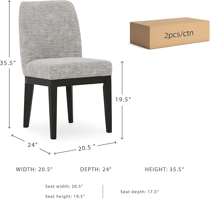 Signature Design by Ashley Burkhaus Traditional Upholstered Dining Chair - Image 3