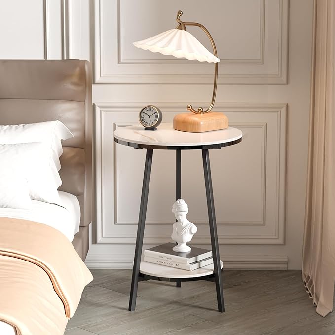 Side Table - Sintered Stone End Couch Table - Waterproof by Unknown