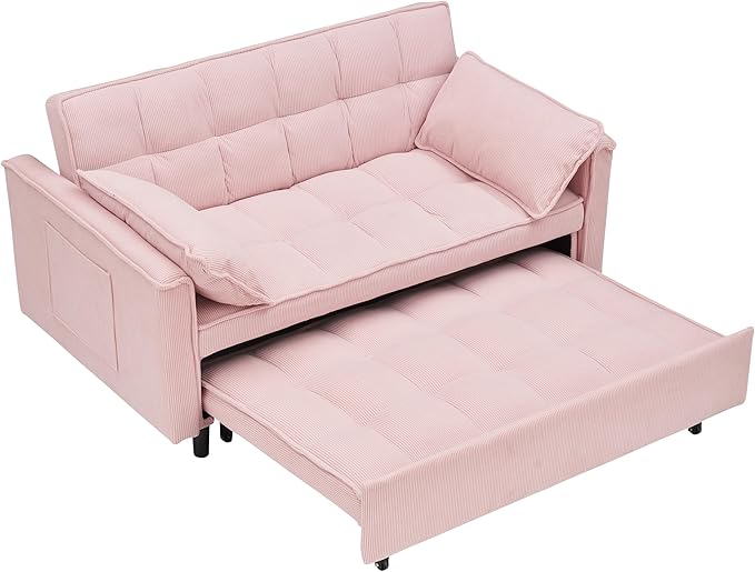 Ball & Cast Convertible Sofa Bed, Loveseat Sleeper Sofa W/Pull-Out Bed - Image 10