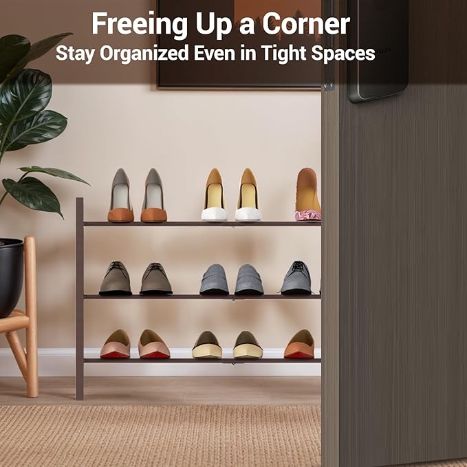 Haddockway Bamboo Shoe Rack for Closet, Free Standing Shoe Organizer - Image 6